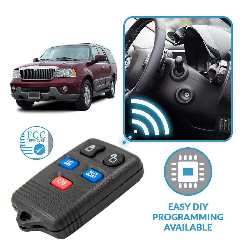 Keyless2Go Keyless Entry Remote Car Key Fob Replacement for 2003 2004 2005 2006 2007 Lincoln Navigator using CWTWB1U551
