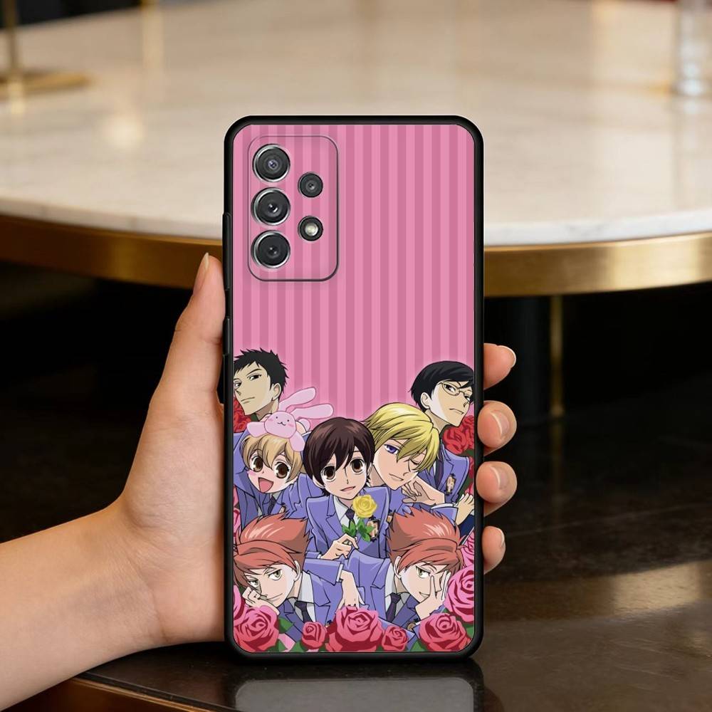 Ouran High School Host Club Phone Case For Samsung Galaxy A73,A72,A71,A70,A53,A52,A51,Soft Silicone Black Cover