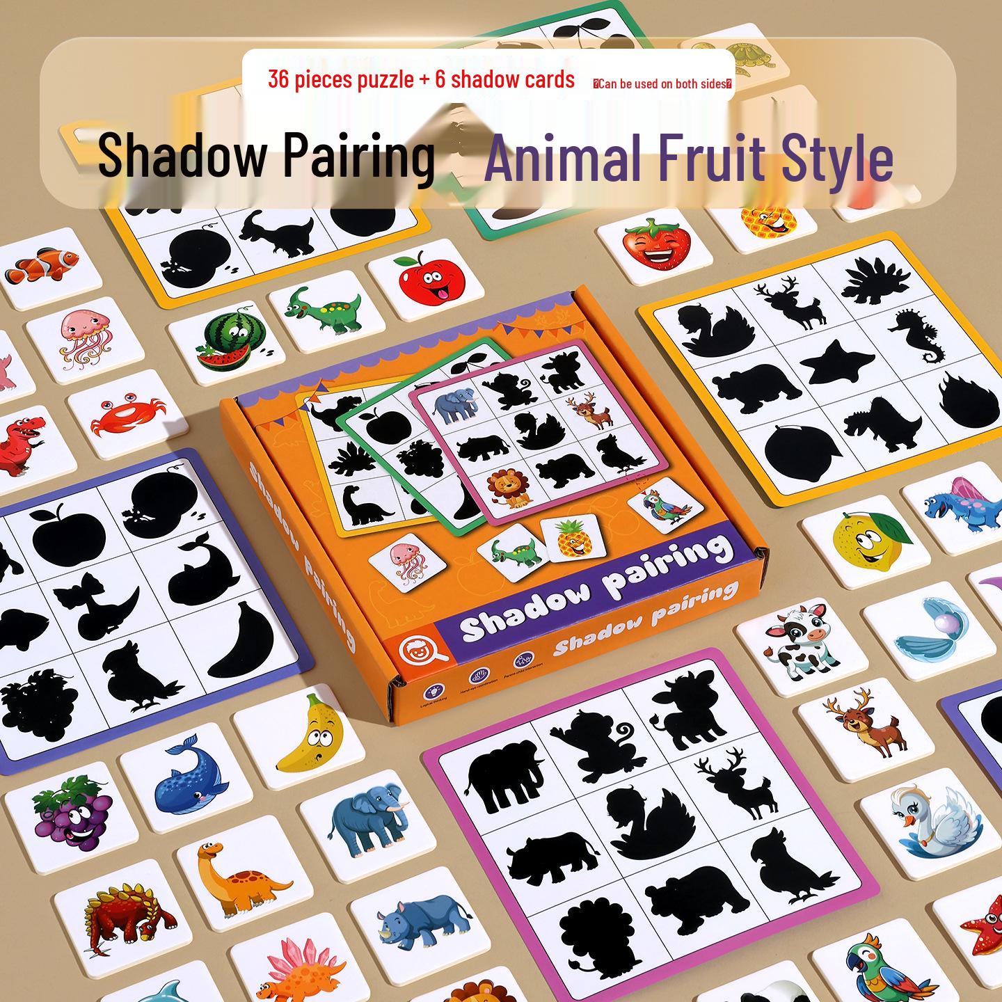 Traffic Shadow Matching Cards: Kindergarten & First Grade Puzzle Toys for Light and Shadow Learning