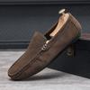 Summer New Doudou Shoes Men's Trend Suede One-pedal Versatile Lazy Shoes Matte Casual Spirit Guy Leather Shoes