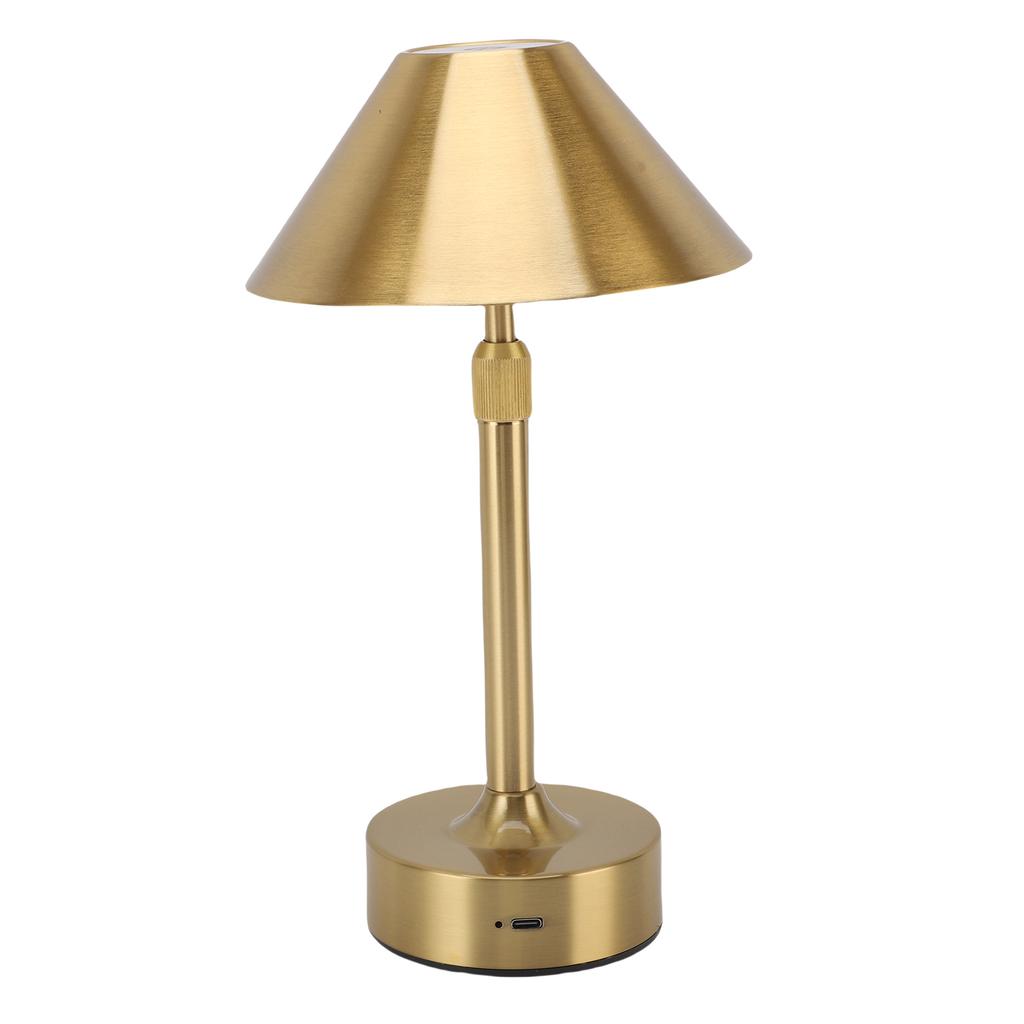 LED Cordless Table Lamp Dimmable Rechargeable Battery Powered Lamp with Telescopic Pole Touch Control 3 Colors Iron