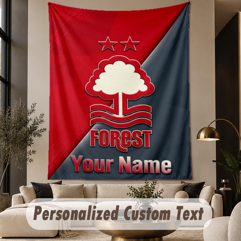 Custom Text Tapestry Nottingham Forest FC Print Wall Tapestry Indoor Living Room Wall Decor