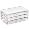 Practical PU Material Jewelry Storage Holder Box with Multiple Compartments for Organizing Accessories At Home or Office