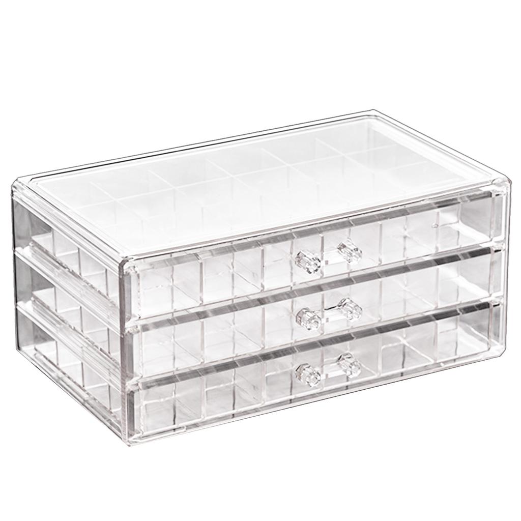 Practical PU Material Jewelry Storage Holder Box with Multiple Compartments for Organizing Accessories At Home or Office