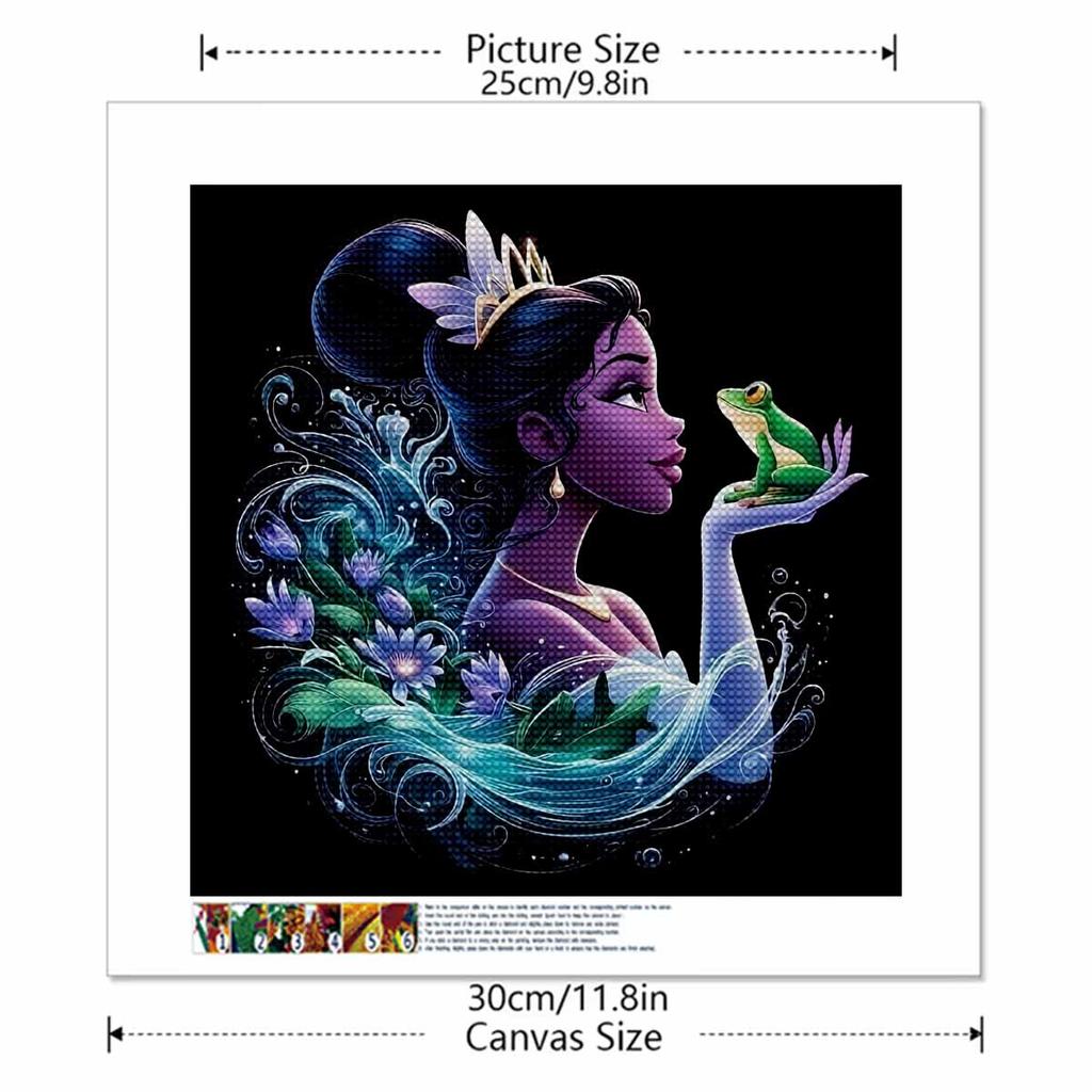 DIY Diamond Painting Round Diamond Beautiful Princess Full Diamond Mosaic Home Decoration Painting Cross Stitch Kit
