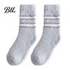 Elastic Mid-calf Thermal Wear Thickened Coral Fleece Socks for Men, Striped Socks, Soft High Elasticity Cozy Fuzzy Crew Winter, Cold Weather Warm Home