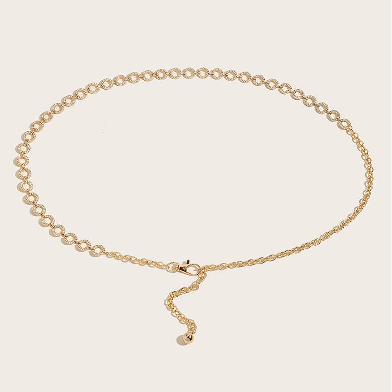 Rhinestone Waist Chain Metal Accessories Belt With Skirt Dress Waist Chain Decoration Thin Belt Tide