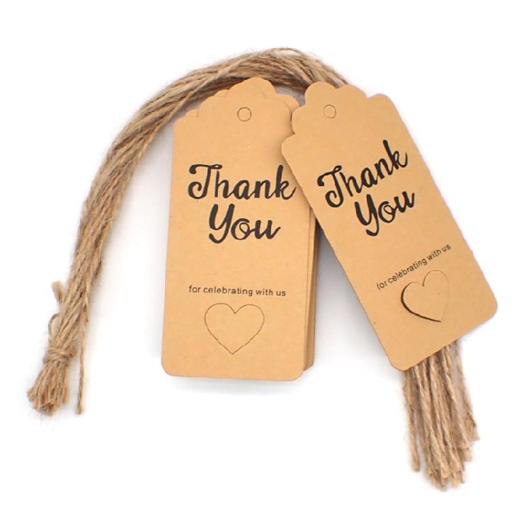 100 Pieces Gift Labels Writable Gift Labels Rectangle Hanging Gift Labels