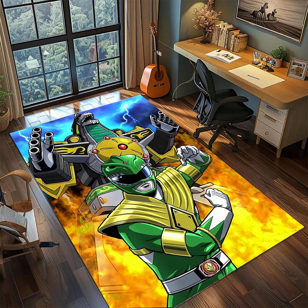 Anime Super Sentai Kyuranger Rug Carpet Large Area Rug Non Slip Washable Floor Mat Gamer Room Bedroom Home Decor