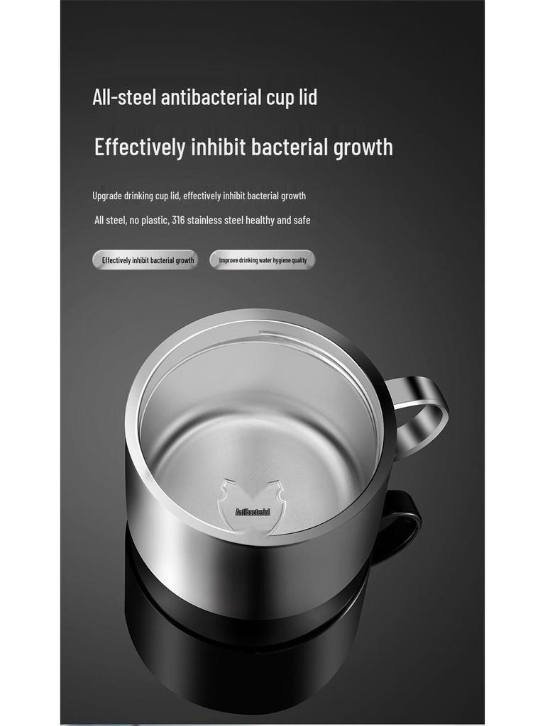 316 Stainless Steel Men's Large Capacity Insulated Outdoor Travel Mug with Tea & Water Separation, Custom Logo