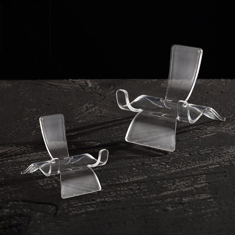 Crystal Mineral Rough Stone Display Base Jewelry Stand Transparent Acrylic Metal Jewelry Display Stand Prop Ornament