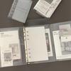 M5 A6 Diagonal Pp Three Fold Pp Loose Notebook Cover Mini Portable Sticker Small Card Po Storage Ledger