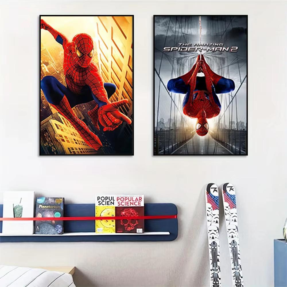 Marvel SpiderMan Καμβάς Ζωγραφικής Τέχνη Τοίχου Αφίσα Υπερήρωα Ταινίας Διακόσμηση Σαλονιού Παιδικό Δωμάτιο