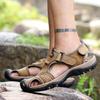 Men's Fashion Casual Sandals Outdoor Leather Summer Beach Shoes Wading Shoes 38-48
