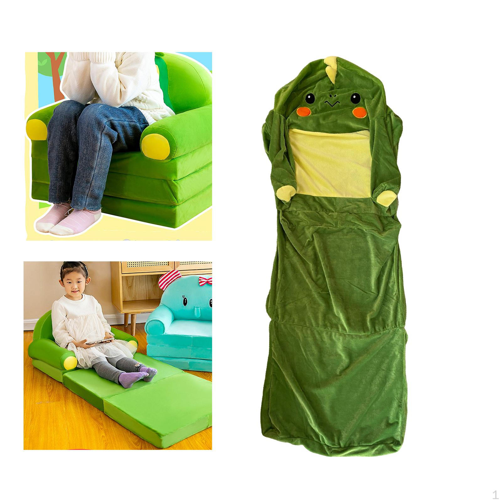 

Детский диван, спинка, кресло, чехол, мультяшный складной детский чехол для дивана Green Dinosaur