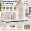 Solid Wood Diatomite Water Absorbing Stone Tray  Bathroom Kitchen Sink