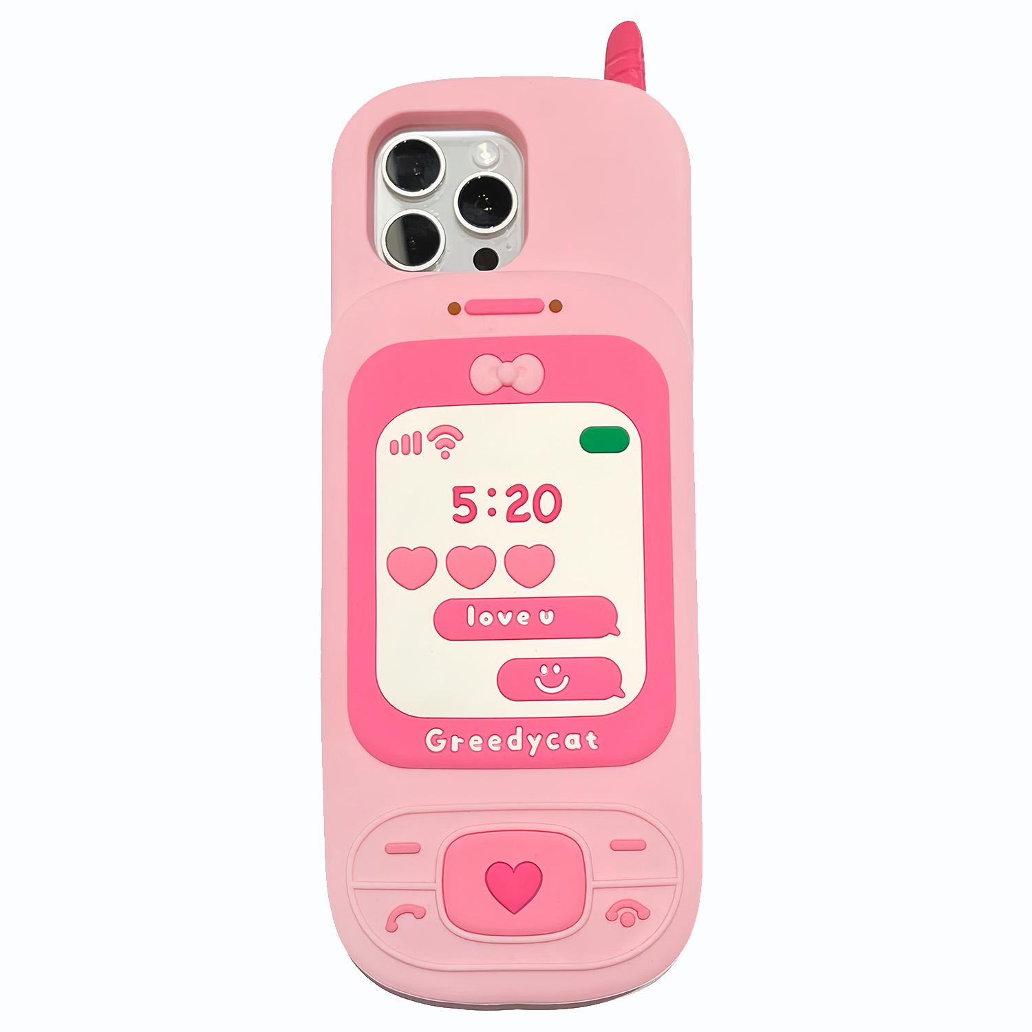 

For iPhone 16 Pro Max Silicone Case Sliding Phone Design Shockproof Phone Back Cover with Mirror As Shown A