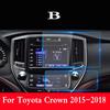 For Toyota Crown 2015-2018 Car Navigation Screen HD Tempered Glass Protective Film Car Interior Trim Strip