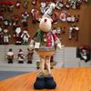 Decorazione Natalizia Pupazzo di Neve Retrattile Renna Babbo Natale Plaid In Piedi Decorazione per la Casa Bambola Regalo per Bambini Decorazioni Anno Nuovo 2024