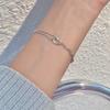 925 Sterling Silver Double-Layer Heart Ladies Bracelet Korean Charms Bracelets For Women Party Vintage Jewelry Accessories