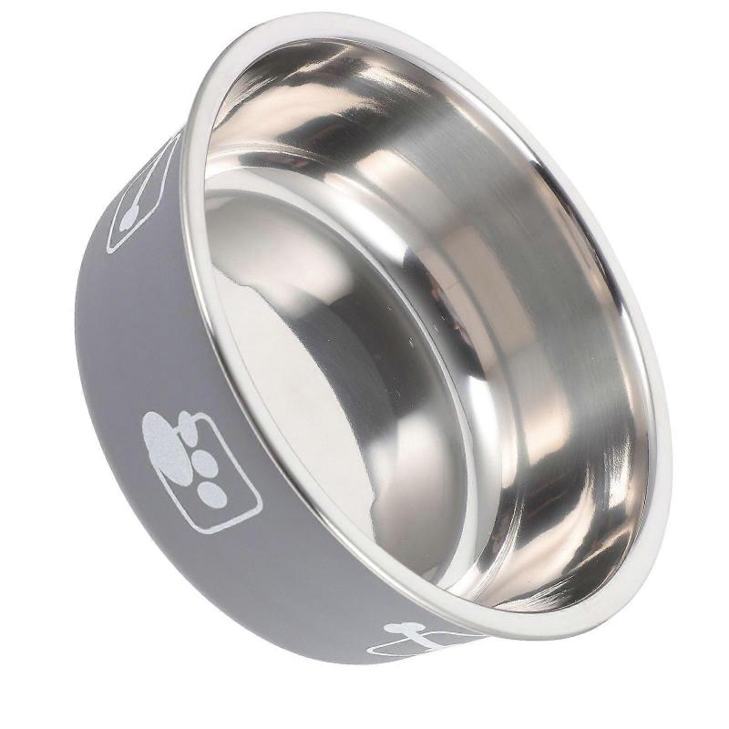 Pet Bowl with Unique Printed Design for Cat and Dog Use Stainless Steel Assorted Color