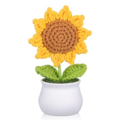 Ipetboom Sunflower Potted Crochet Knit Desk Gift Bag X X Inches Plant, Flower, Decor, Lightweight, Stylish, Included, Approx. 5.51 2.95 2.17