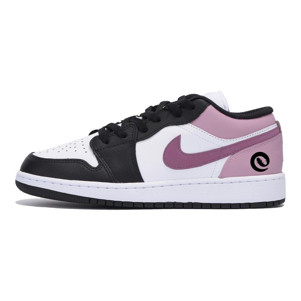 Jordan Air Jordan 1 Puppy Fragment, Year Of The Snake Abrasion Resistant Low top Vintage Basketball Shoes Men's Black 553558-131(Team85-)