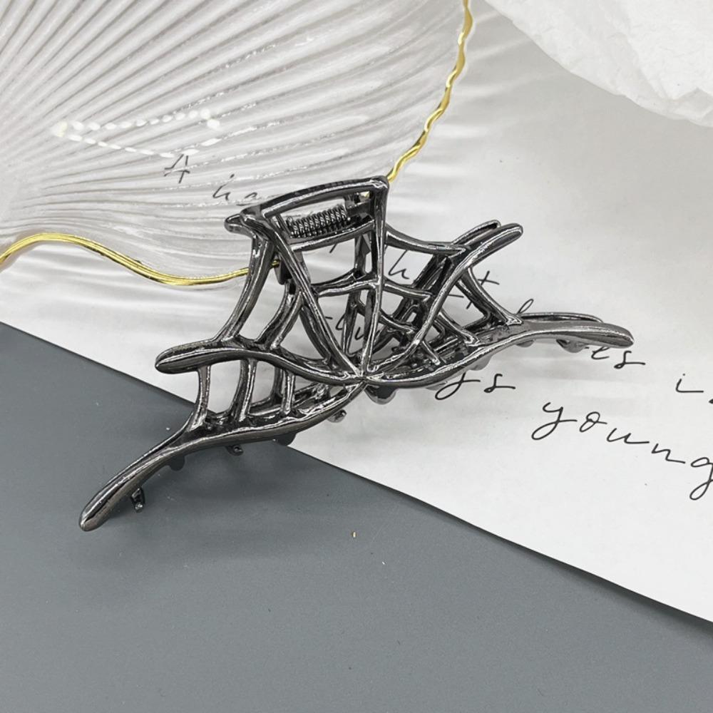 Soild Color Spider Shark Clip Hollow Metal Hair Clip Hair Accessories Halloween Hair Claw  Party