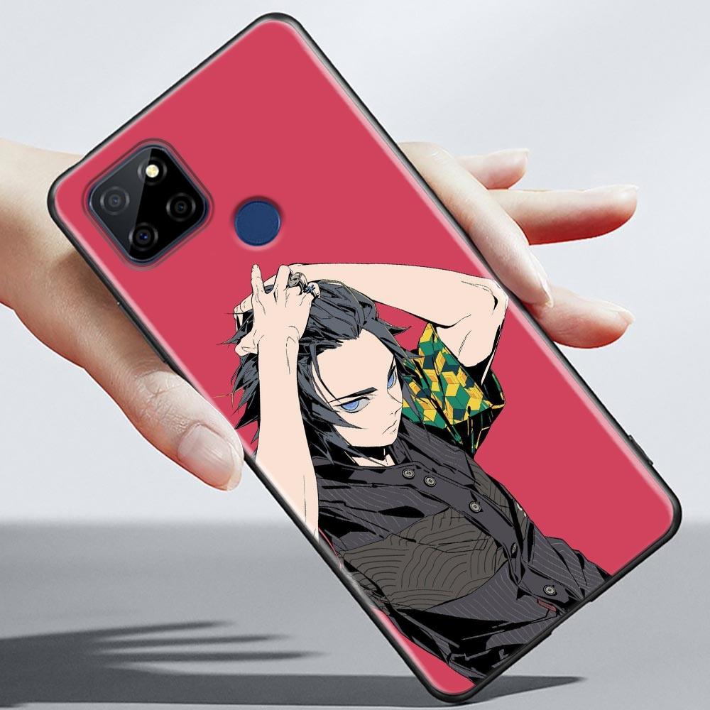 Demon Slayer Japan Anime Fashion Phone Case For OPPO Realme 5 6 7 7i 8 8i 9 9i V25 F9 F17 F19 5G 4G Pro Narzo Speed Black Cover
