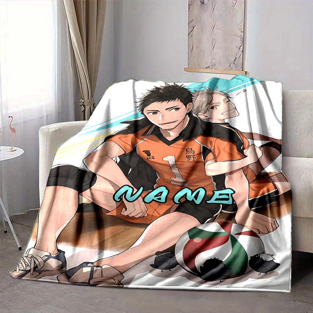 Custom 1pc Volleyball Player Action Blanket, Soft And Comfortable Blanket, Casual Warm, Camping Travel Blanket, Birthday Gift Q91274