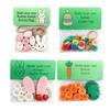 DIY Button Easter Ornament,Rabbit/Carrot/Eggs Button Pendants Easter Button Crafts Making,Holiday Hanging Decors Gift