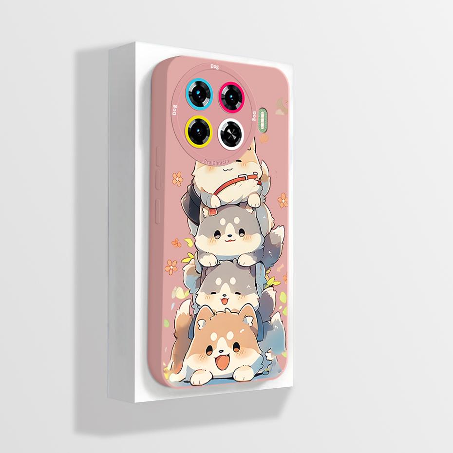 Case For Tecno Spark 20 Pro Plus 4G Phone Cover Cute Astronaut Soft Liquid Silicone Bumper Shell For Tecno Spark20ProPlus Fundas