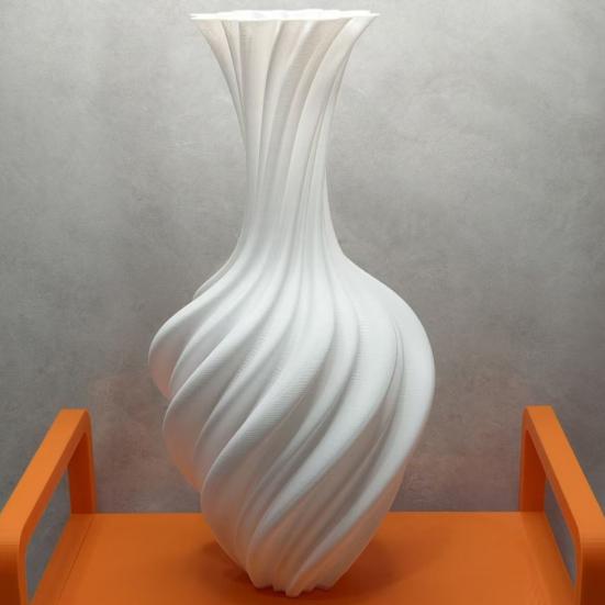 3D-gedruckte Spiralvase, Moderner minimalistischer Blumentopf für Trockenblumen, Nordische Kunstdekoration für Regale, Kreative Geschenkideen