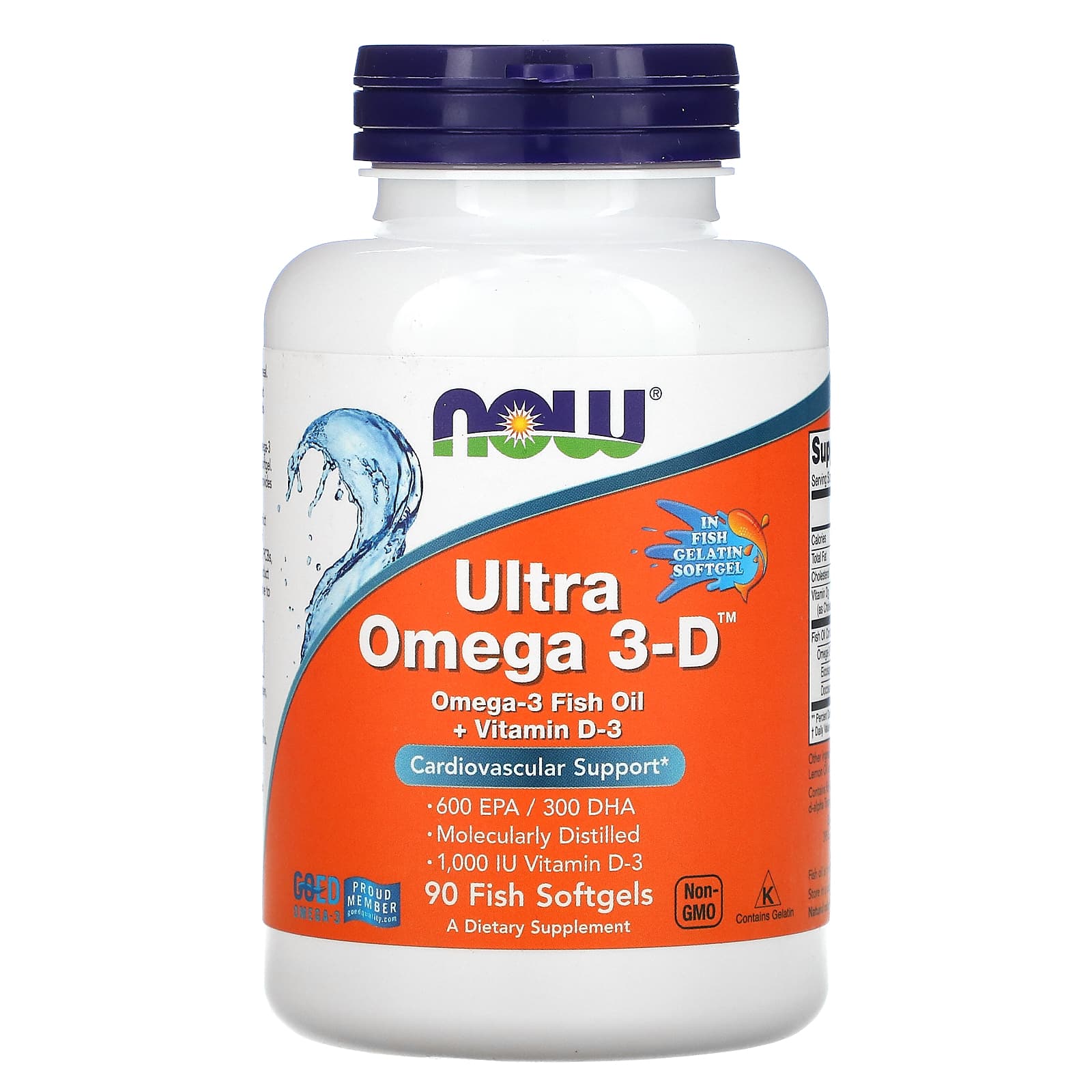 

Ultra Omega 3-D, Epa 600/Dha 300, Fish Softgels 90 Tablets