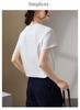 Letter printed round neck short sleeved T-shirt for women in 2026 summer casual versatile pullover top