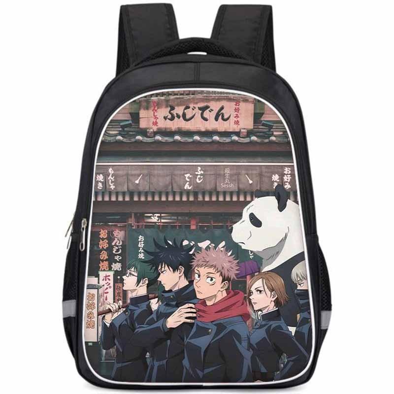 Spacious Jujutsu Kaisen Backpack For Kids With Lightweight Oxford Fabric