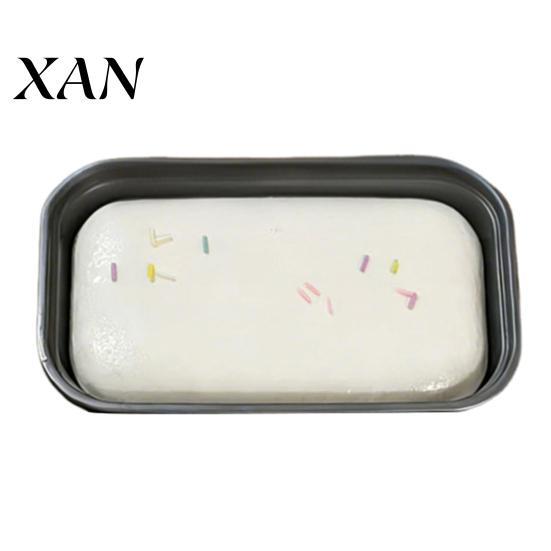 Eisbox Spielzeug Weich Langsam Aufgehend Kuchen Kneten Realistisch Taro Dessert Fidget für Stress Befriedigende Sensorische Linderung Tragbares Dekompressions-Gadget Kinder