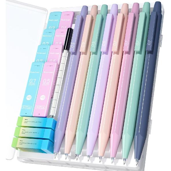 20PACK Mechanical Pencil, 8Pcs 0.5 0.7mm Mechanical Pencils Set With Eraser and 480 Pcs Refills, Cute Colored Preppy School Supplies Gift for Girls 0.5mm+0.7mm разноцветный