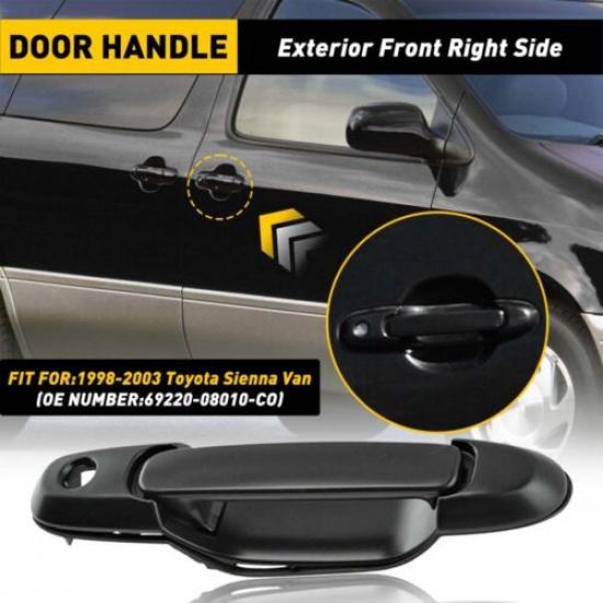 Door Handle For 1998-03 Toyota Sienna Van Front Right Outer Passenger Side 80357