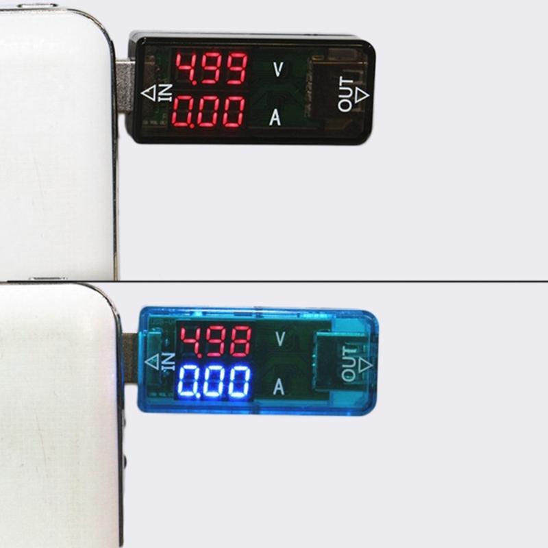 Battery Voltmeter Ammeter Charger Doctor USB Tester DC3.2-10V 0-3A Mobile Power Panel Monitor Gauge Meter LED Display