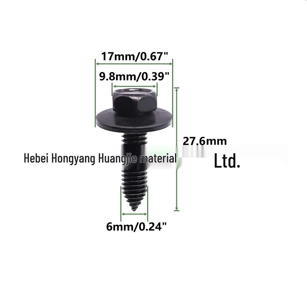 Universal M6 Self-Tapping Screw U-Bolt Engine Hood Fastener and Metal Nut Clip