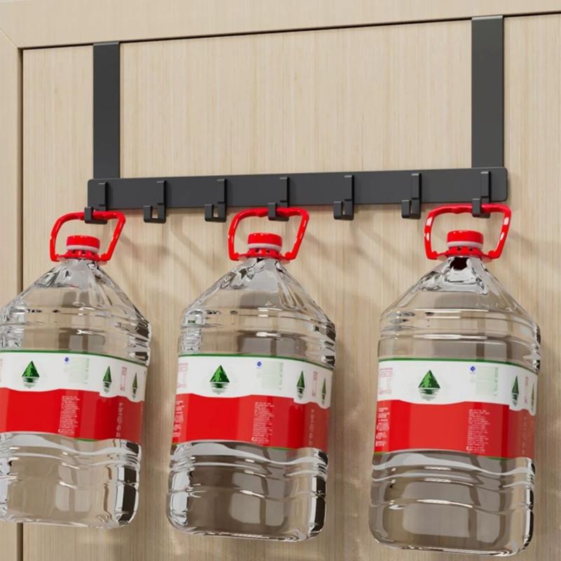 Heavy Dutys Over Door Hangers Wall Mounted Organizer Rack for Coat Towel Bag 5 Hooks Use Coat Hooks Jackets Jewelry
