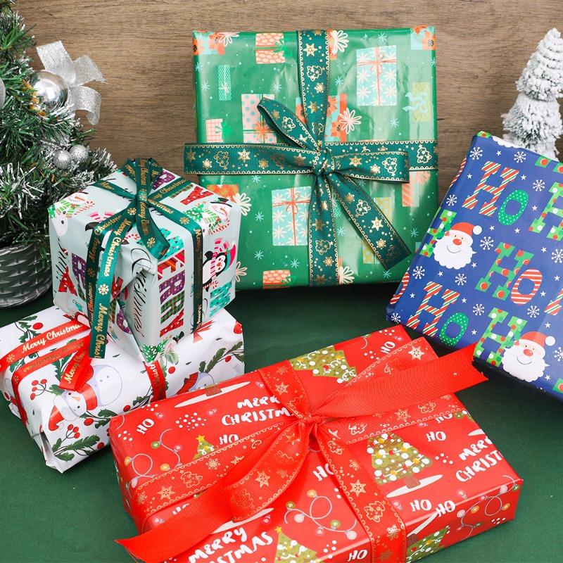 New Christmas Gifts Packaging Paper Santa Claus Snowflake Elk Xmas New Year Gift Wrapping Papers Holiday Atmosphere Decoration