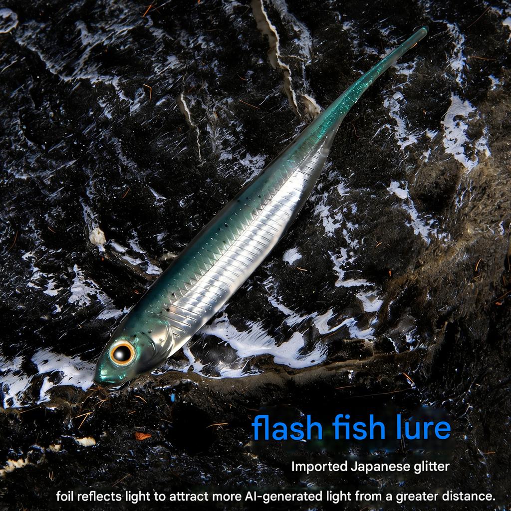 6Pcs Soft Lures Baits Floating Lures Needle Tail Swimbaits Fishing Tackle Lures Artificial Fishing Baits Enduring