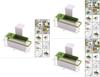 Stylish Green With White Suction Cup Base Kitchen Brush Sponge Holder For Easy Draining