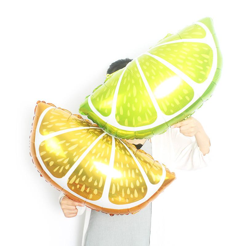 1 Pcs Tropical Fruit Balloons Lemon Orange Ballon Pineapple Decor Aluminum Film Baby
