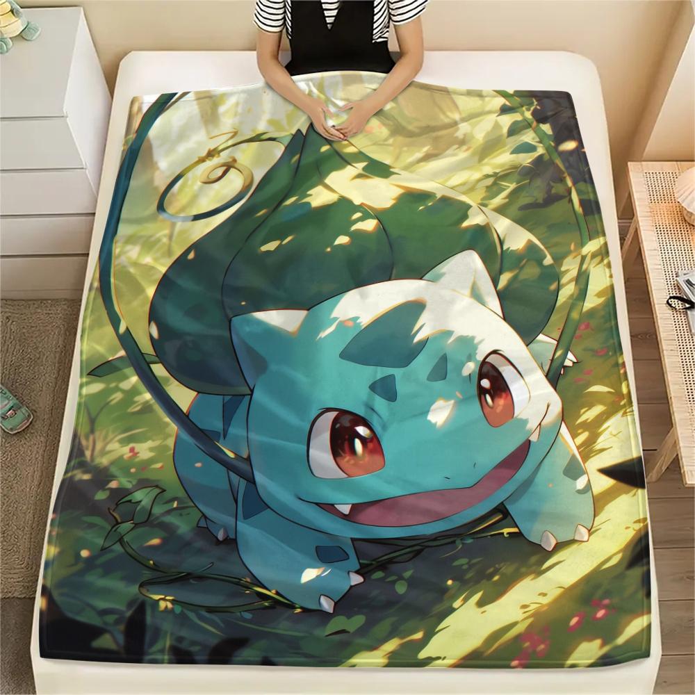 Bulbasaur Pokemon Blanket, Cozy Throw for Home Decor, Great Gift for Bulbasaur Collectors.chl