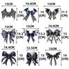 9Pcs/Set Happy Halloween Party Decoration Spiral Hanging Black Spider Bow Charm Pendant Decoration