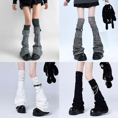 New Long Length Lace Leg Warmer Lace Trim Flare Design Y2k Socks Keep Warm Foot Warmer Spicy Girl Fashion