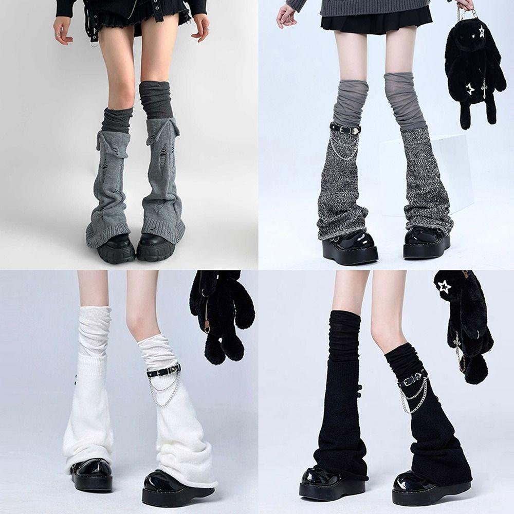 Flare Design Lace Leg Warmer Lace Trim Thigh High Socks New Y2k Socks  Japanese Style
